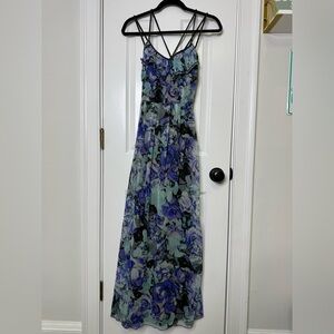 Jessica Simpson small Floral Maxi Dress with Strappy Back
